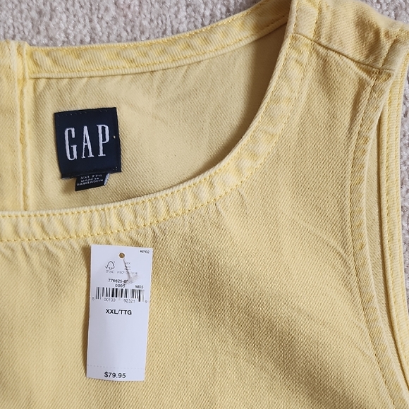 GAP Women's Sunny Yellow Denim Tank Top - Picture 2 of 5